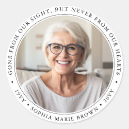 Anpassningsbar Funeral Sympathy Memory Memorial Ph Runt Klistermärke