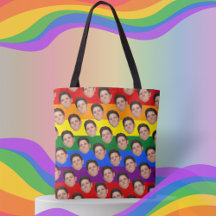 Anpassningsbar Funny Ansikte Photo Gay pride Rainb