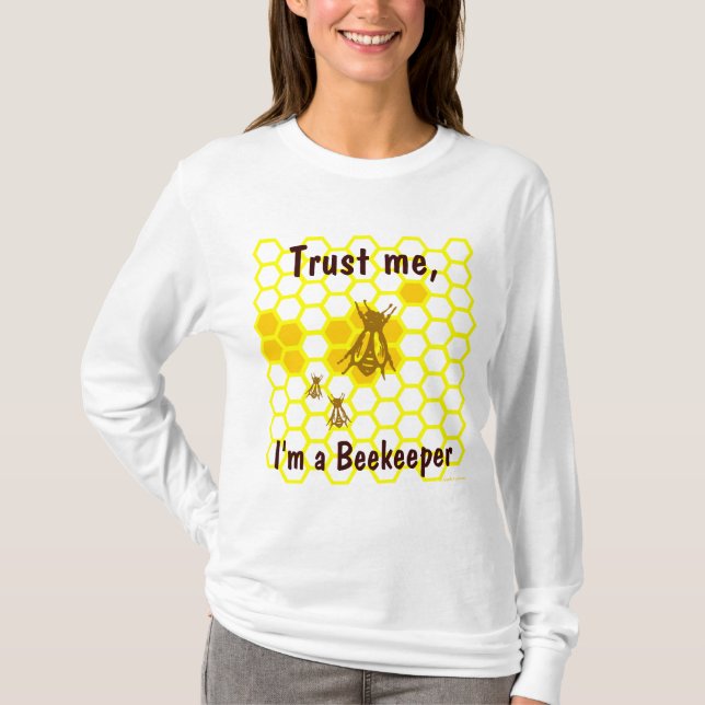 Anpassningsbar Funny biodlare Honeycomb Art Tee (Framsida)