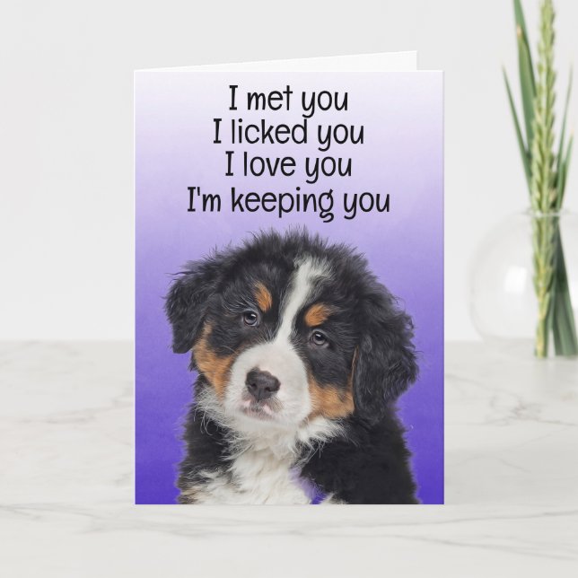Anpassningsbar Funny Birthday Card Bernese Mountai Tack Kort (Framsida)