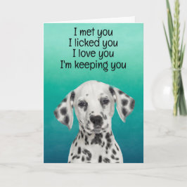 Anpassningsbar Funny Birthday Card Dalmatian Tack Kort