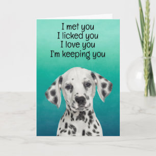 Anpassningsbar Funny Birthday Card Dalmatian Tack Kort