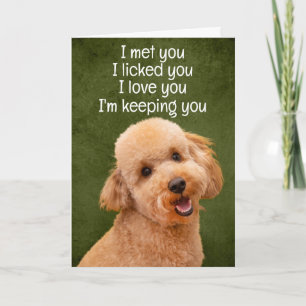 Anpassningsbar Funny Birthday Card Pudel Tack Kort