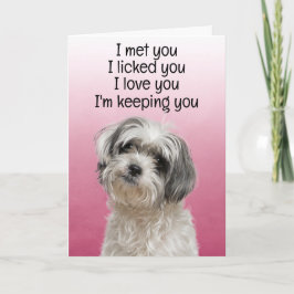 Anpassningsbar Funny Birthday Card Shih Tzu Tack Kort