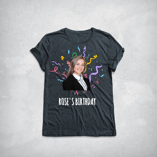 Anpassningsbar Funny Birthday Girl Ansikte Birthda T Shirt (Skapare uppladdad)