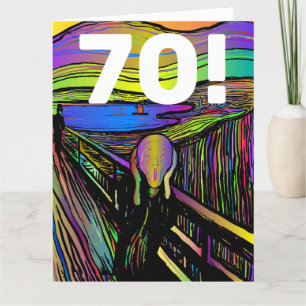 ANPASSNINGSBAR FUNNY BIRTHDAY THE SCREAM GREETING TACK KORT