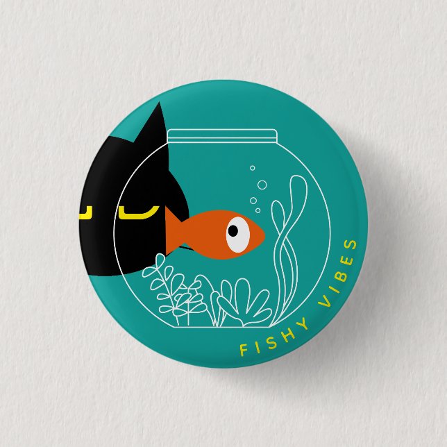 Anpassningsbar Funny Cat Badge - Kuro Catto & Kin- Knapp (Framsida)