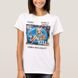 Anpassningsbar Funny Chilless Cat Dam KAMALA 2024 T Shirt