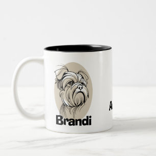 Anpassningsbar Funny Coffee Älskare Gift for Yorki Två-Tonad Mugg