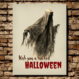 Anpassningsbar Funny Creepy Ghoul Haunted Hallowee Poster