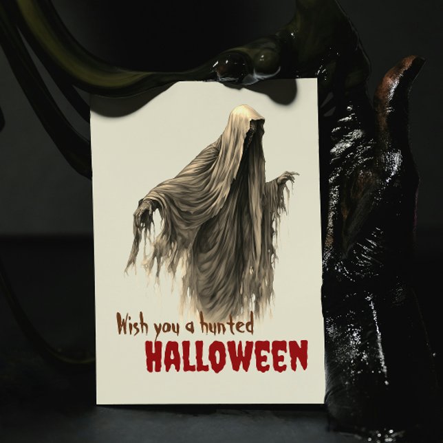 Anpassningsbar Funny Creepy Spooky Halloween Haunt Vykort (Skapare uppladdad)