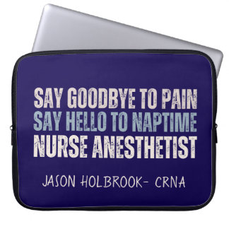 Anpassningsbar Funny CRNA Nurse Anesthetist Grad G Laptop Fodral
