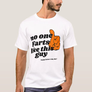 Anpassningsbar Funny Fart Pappa Design Shirt, Fars T Shirt