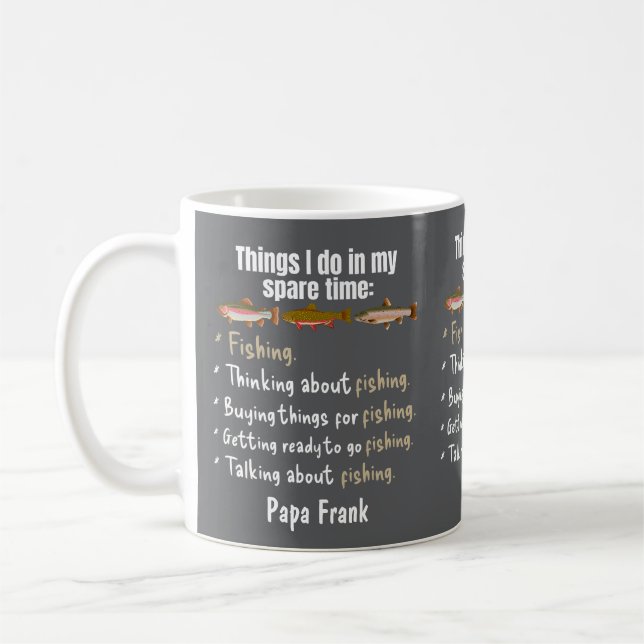 Anpassningsbar Funny Fishing Sak I gör på min ledi Kaffemugg (Vänster)