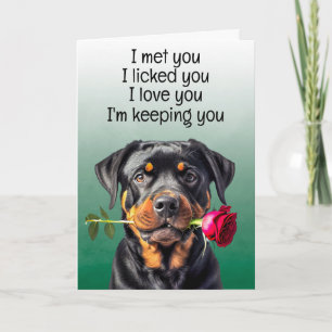 Anpassningsbar Funny födelsedagskort, rotweiler Tack Kort