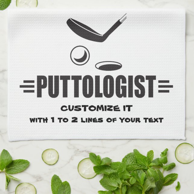 Anpassningsbar Funny Golf Kökshandduk (Vikta)