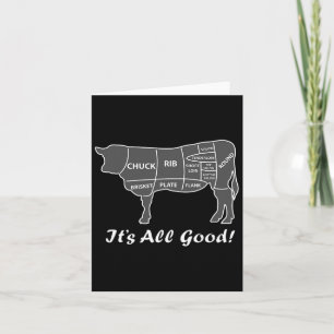 Anpassningsbar Funny Graphic Bbq Beef Brisket Stea Kort