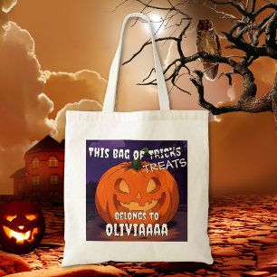 Anpassningsbar Funny Halloween Bus eller godis Tygkasse
