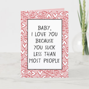 Anpassningsbar Funny I Kärlek You Valentine Quote Kort