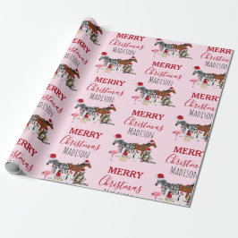 Anpassningsbar Funny juldjur Santa Hats Ljus Presentpapper