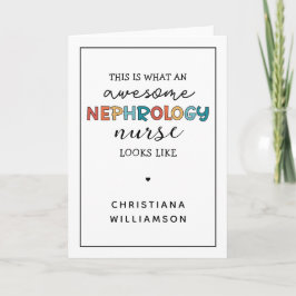 Anpassningsbar Funny Nephrology Nurse Fantastisk A Kort