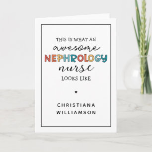 Anpassningsbar Funny Nephrology Nurse Fantastisk A Kort