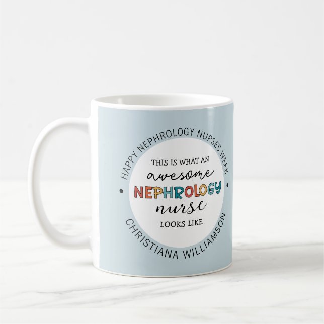 Anpassningsbar Funny Nephrology Nurses Veckoutvärd Kaffemugg (Vänster)