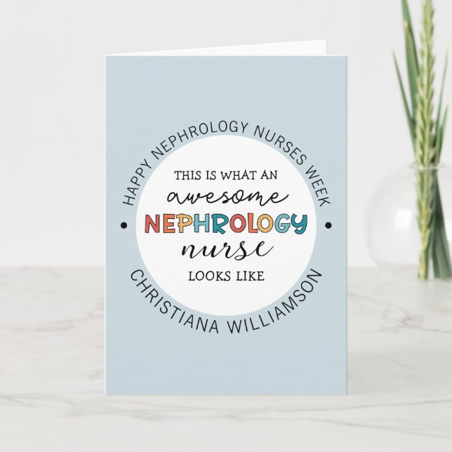 Anpassningsbar Funny Nephrology Nurses Veckoutvärd Kort (Framsida)