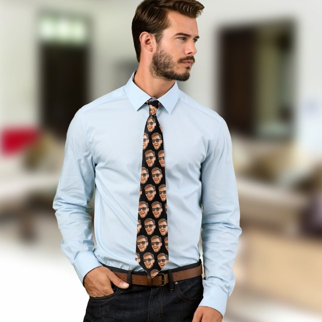 Anpassningsbar Funny Photo Ansikte Manar Slips (Custom Funny Photo Face Men Neck Tie
)