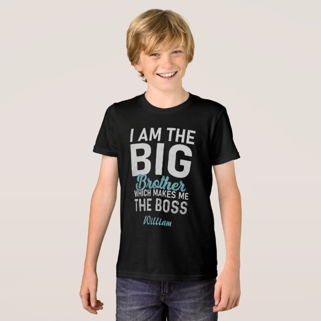 Anpassningsbar Funny Quote I är Big-Brother Black T Shirt (Framsida Full)
