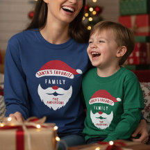 Anpassningsbar Funny Santa's Favorite Family Namn