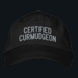 Anpassningsbar Funny Sarcastic Curmudgeon Humor Cr Broderad Keps<br><div class="desc">Bygg upp din inre gump med den här "Auktoriserad Curmudgeon"-broderade hatten. Perfekt för dem som stolt bäror sin personlighet ger detta tak en knuff av humor till alla utrustningar. Den fet grått-broderiet på en klassisk svart bakgrund gör det till ett idealiskt påstående biet, oavsett om du är ute och håller...</div>