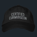 Anpassningsbar Funny Sarcastic Curmudgeon Humor Cr Broderad Keps<br><div class="desc">Bygg upp din inre gump med den här "Auktoriserad Curmudgeon"-broderade hatten. Perfekt för dem som stolt bäror sin personlighet ger detta tak en knuff av humor till alla utrustningar. Den fet grått-broderiet på en klassisk svart bakgrund gör det till ett idealiskt påstående biet, oavsett om du är ute och håller...</div>