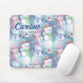 Anpassningsbar Funny Snögubbar Julgran String Ljus Musmatta