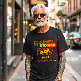 Anpassningsbar Funny T-Shirt - Grumpy Old Man Klub