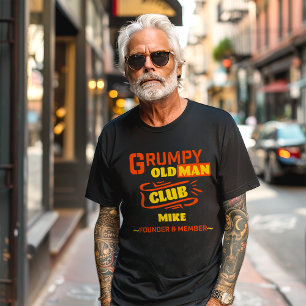 Anpassningsbar Funny T-Shirt - Grumpy Old Man Klub