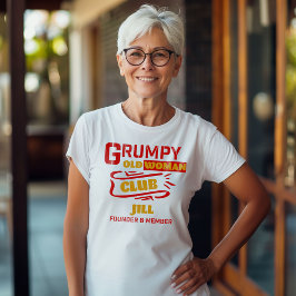 Anpassningsbar Funny T-Shirt - Grumpy Old Woman Kl