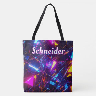 Anpassningsbar Futuristiska Neon Prism Personlig N Tygkasse