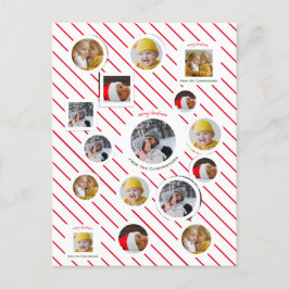 Anpassningsbar Fyra foto 🎄 Helgdag Gift Inbjudan Vykort