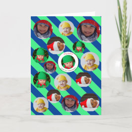 Anpassningsbar Fyra foto 🎄 julafton Helgkort