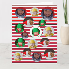 Anpassningsbar Fyra foto 🎄 julafton Kort