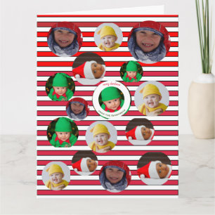 Anpassningsbar Fyra foto 🎄 julafton Kort