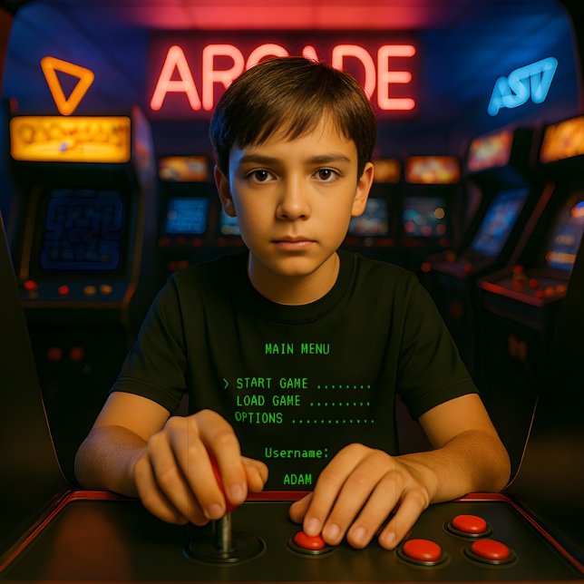 Anpassningsbar Gamer T-Shirt - menyn Användarnamn  (Skapare uppladdad)
