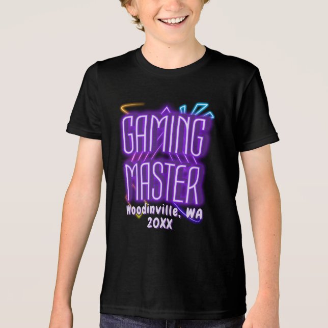 Anpassningsbar Gaming Master för spelarens placeri T Shirt (Framsida)