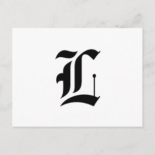Anpassningsbar Gamla engelska Font Brev (t.ex. L f Vykort