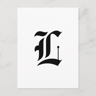 Anpassningsbar Gamla engelska Font Brev (t.ex. L f Vykort