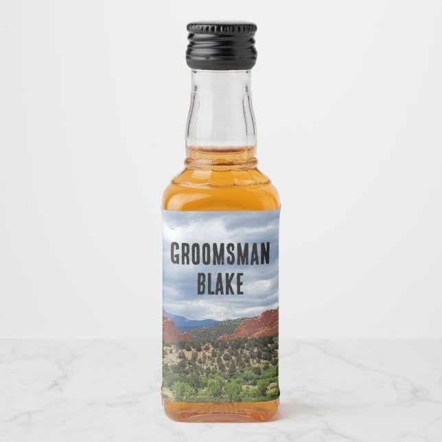 Anpassningsbar Garden från Gods Groomsman Gift Spritflaskor Etikett (Framsida)