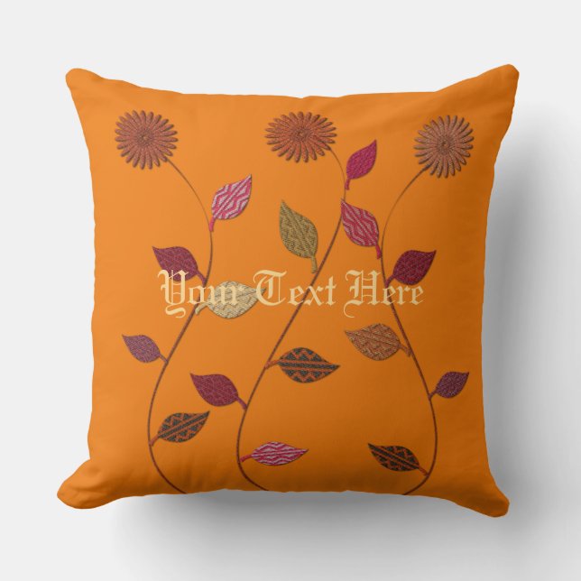 Anpassningsbar Gardener Florist Fall Palette Blomm Kudde (Framsida)