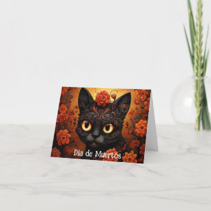 Anpassningsbar 💀 😺 Gato De Los Muertos Kort