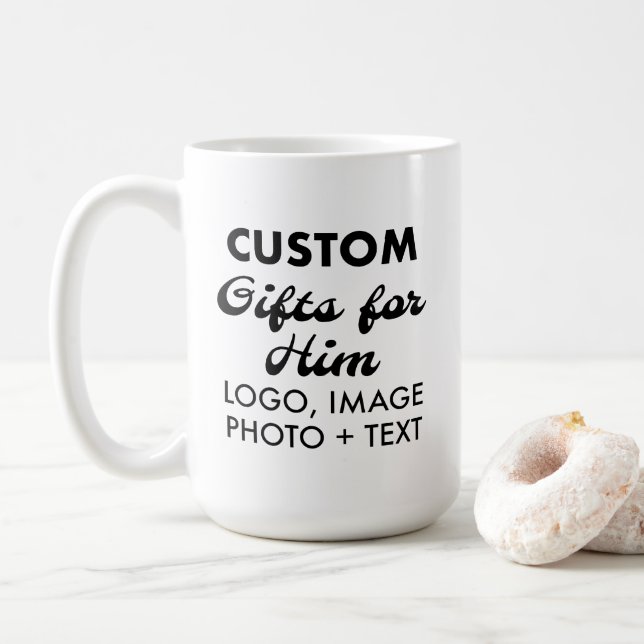 Anpassningsbar Gåvor till honom Classic White Mugg (Med munk)